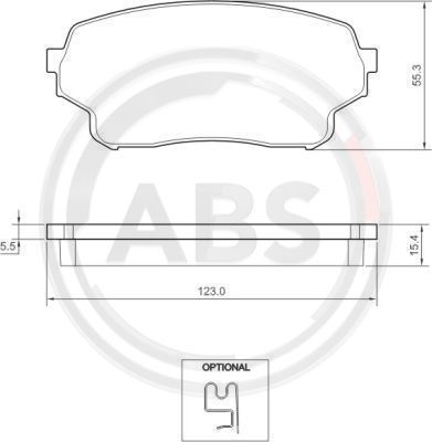 Brake Pad Set, disc brake A.B.S. 37503