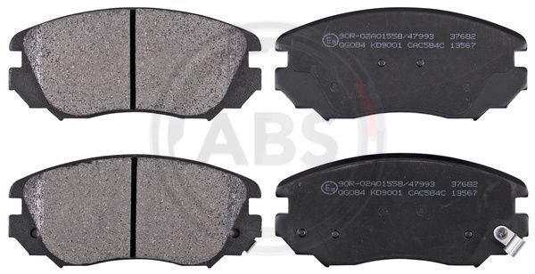 Комплект гальмівних накладок, дискове гальмо A.B.S. 37682