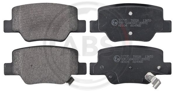 Brake Pad Set, disc brake A.B.S. 37735