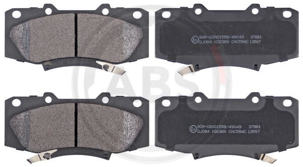 Brake Pad Set, disc brake A.B.S. 37881