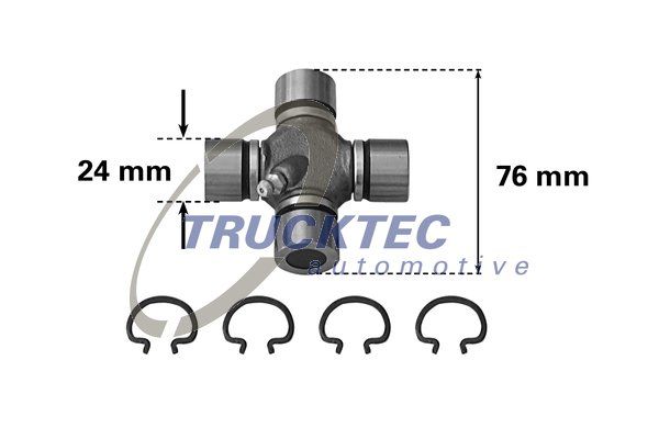 Jungtis, kardaninis velenas TRUCKTEC AUTOMOTIVE 02.34.017