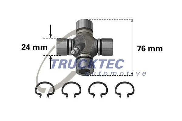 Lankstas, kardaninis velenas TRUCKTEC AUTOMOTIVE 02.34.017