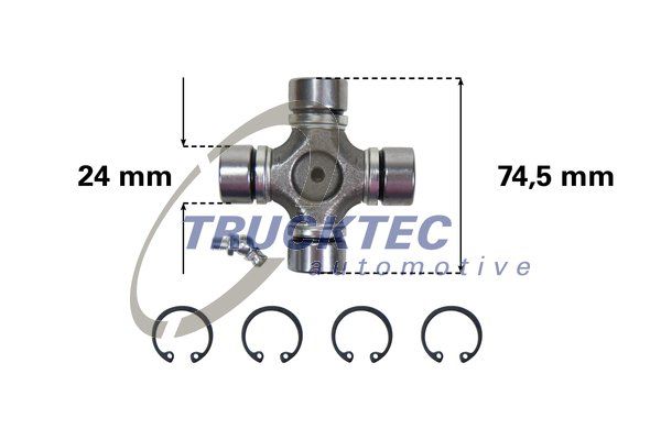 Шарнір, поздовжній вал TRUCKTEC AUTOMOTIVE 02.34.053