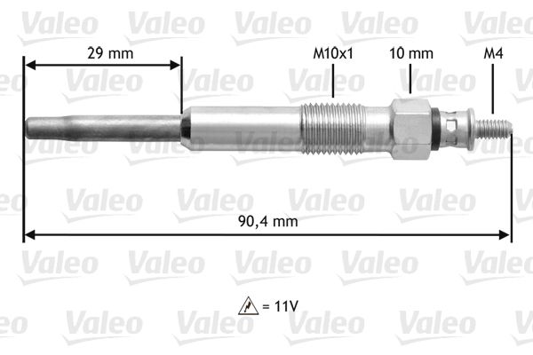 Свічка розжарювання VALEO 345101