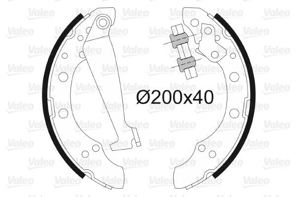 Brake Shoe Set VALEO 562080