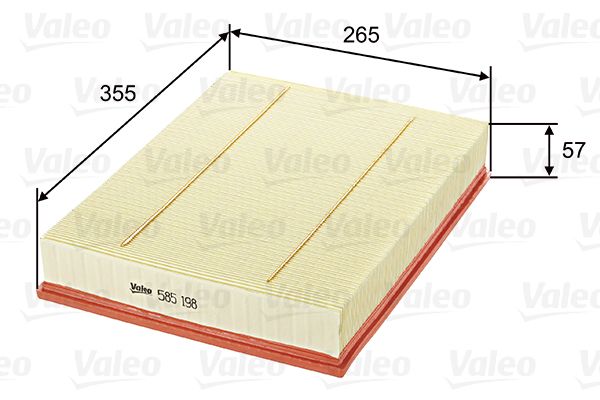 Повітряний фільтр VALEO 585198
