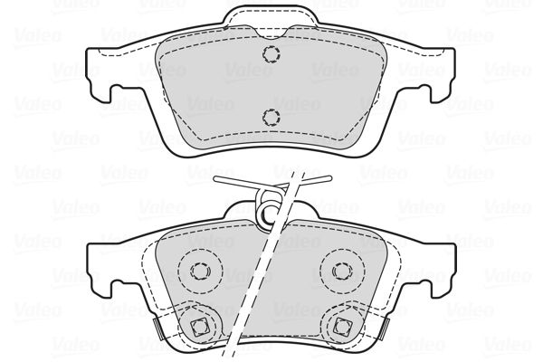 Brake Pad Set, disc brake VALEO 601709