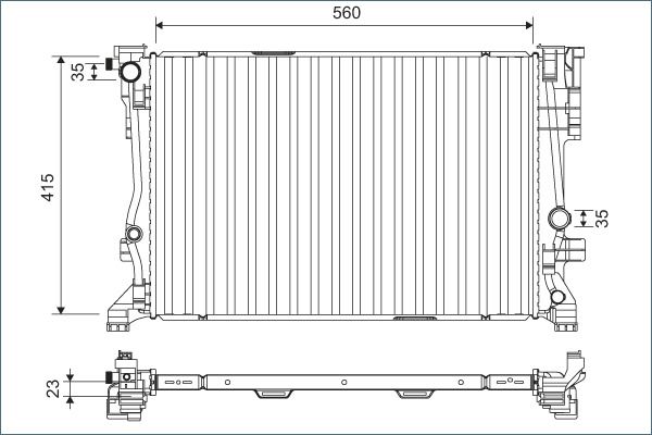 Radiator, engine cooling VALEO 701158
