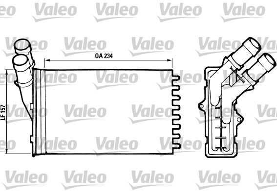 Теплообмінник, система опалення салону VALEO 812005