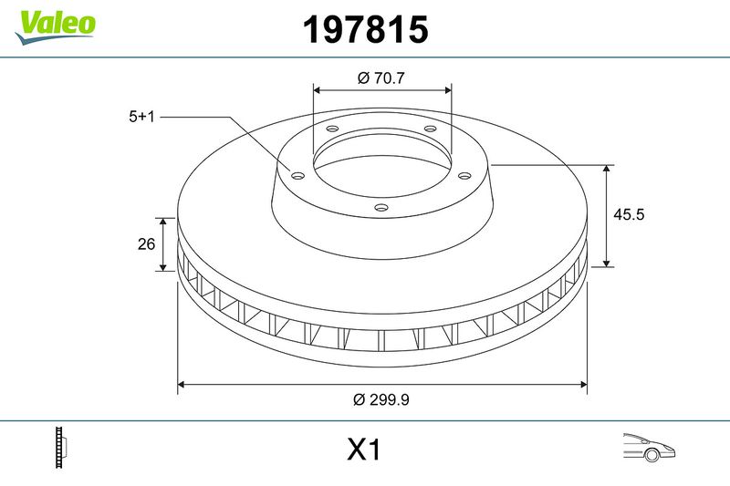 Brake Disc VALEO 197815