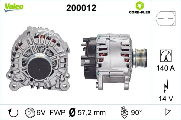 Kintamosios srovės generatorius VALEO 200012