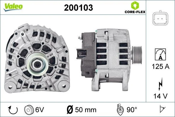 Kintamosios srovės generatorius VALEO 200103