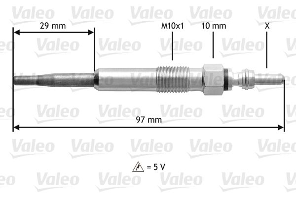 Свічка розжарювання VALEO 345125