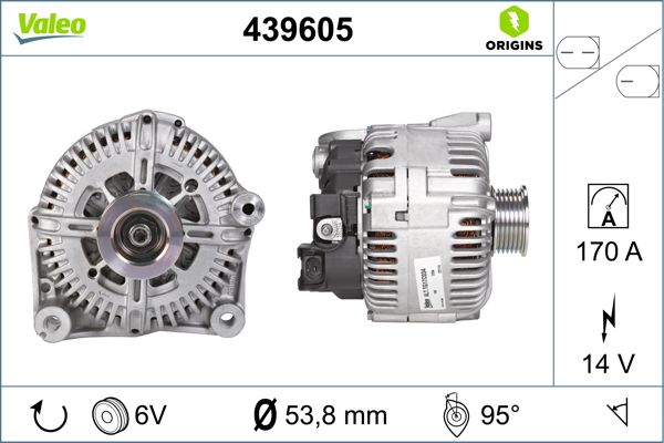 Kintamosios srovės generatorius VALEO 439605