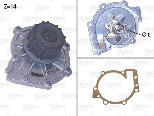 Water Pump, engine cooling VALEO 506853