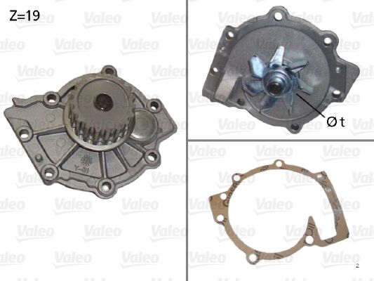 Water Pump, engine cooling VALEO 506854