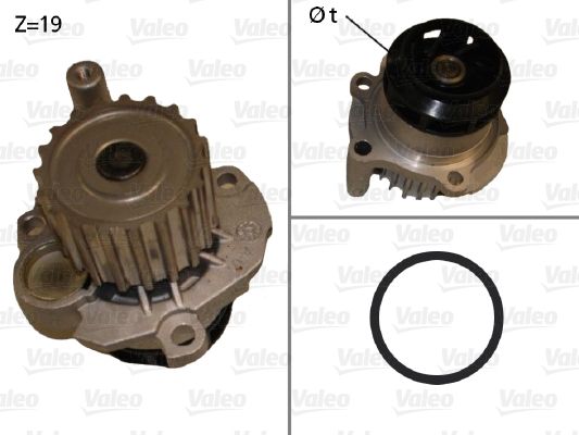 Water Pump, engine cooling VALEO 506874