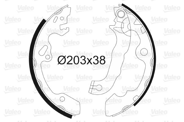 Brake Shoe Set VALEO 562648