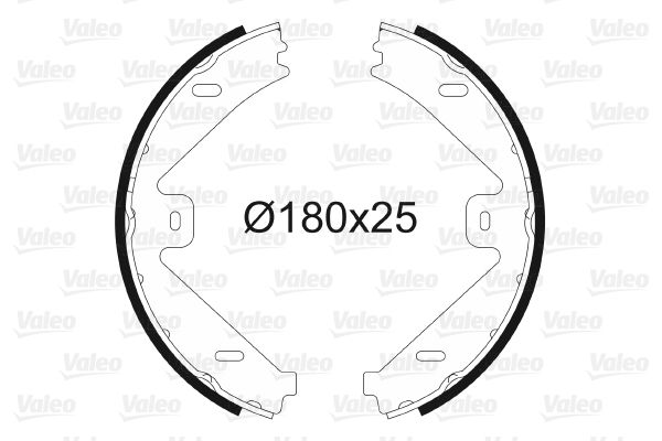 Brake Shoe Set, parking brake VALEO 564182