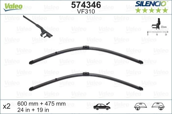 Wiper Blade VALEO 574346