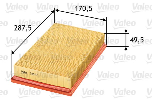 Повітряний фільтр VALEO 585117