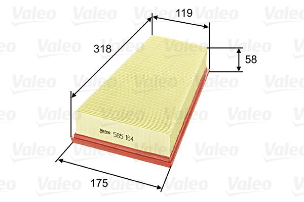 Повітряний фільтр VALEO 585164