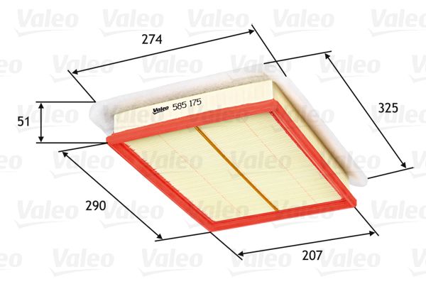 Повітряний фільтр VALEO 585175