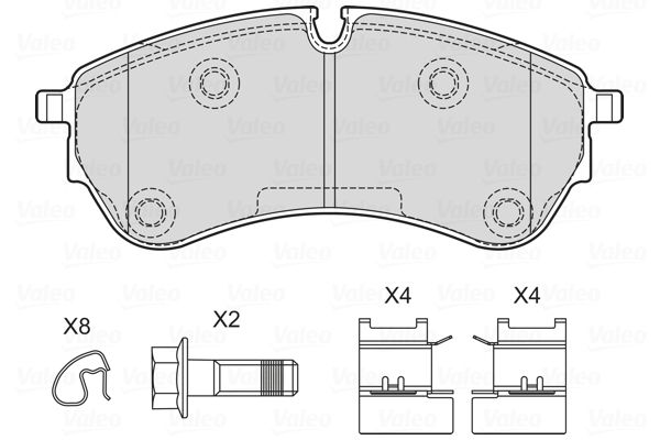 Brake Pad Set, disc brake VALEO 601762