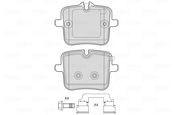 Brake Pad Set, disc brake VALEO 601770