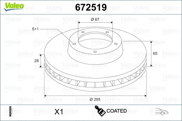 Brake Disc VALEO 672519