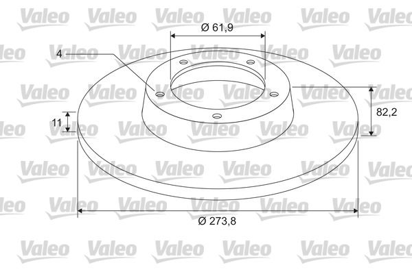 Brake Disc VALEO 675406