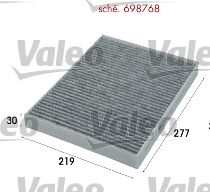 Filtras, salono oras VALEO 698768