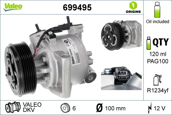 Compressor, air conditioning VALEO 699495