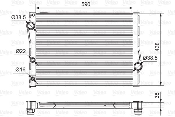 Radiator, engine cooling VALEO 701549