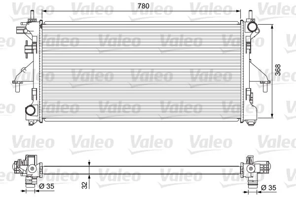 Радіатор, система охолодження двигуна VALEO 701727