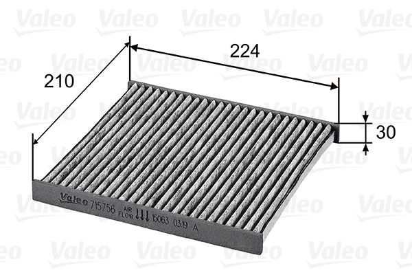 Filtras, salono oras VALEO 715756