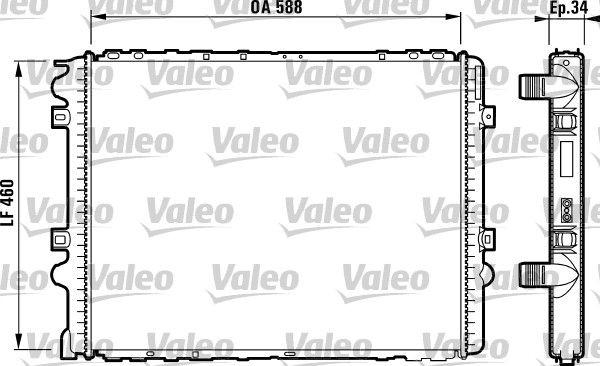 Radiator, engine cooling VALEO 732569