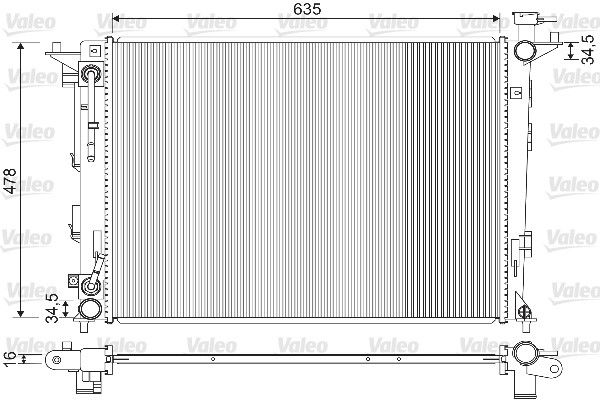 Radiatorius, variklio aušinimas VALEO 733213