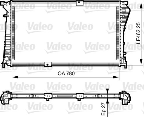 Radiator, engine cooling VALEO 734931