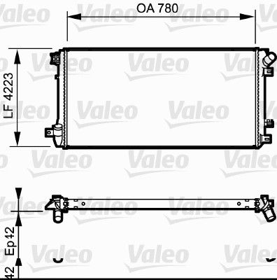 Radiator, engine cooling VALEO 735112