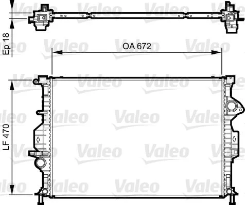 Радіатор, система охолодження двигуна VALEO 735373