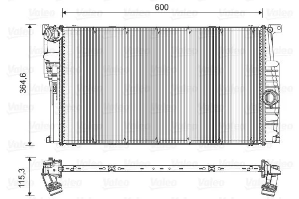 Radiator, engine cooling VALEO 735451