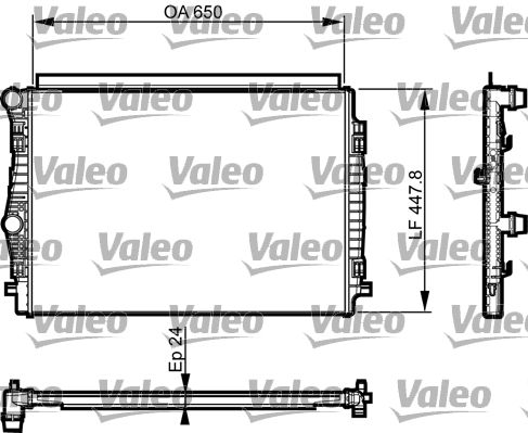 Radiator, engine cooling VALEO 735559