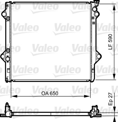 Радіатор, система охолодження двигуна VALEO 735569