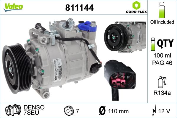 Compressor, air conditioning VALEO 811144