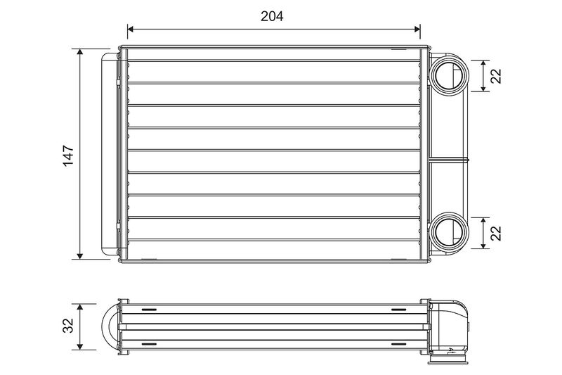 Heat Exchanger, interior heating VALEO 811516