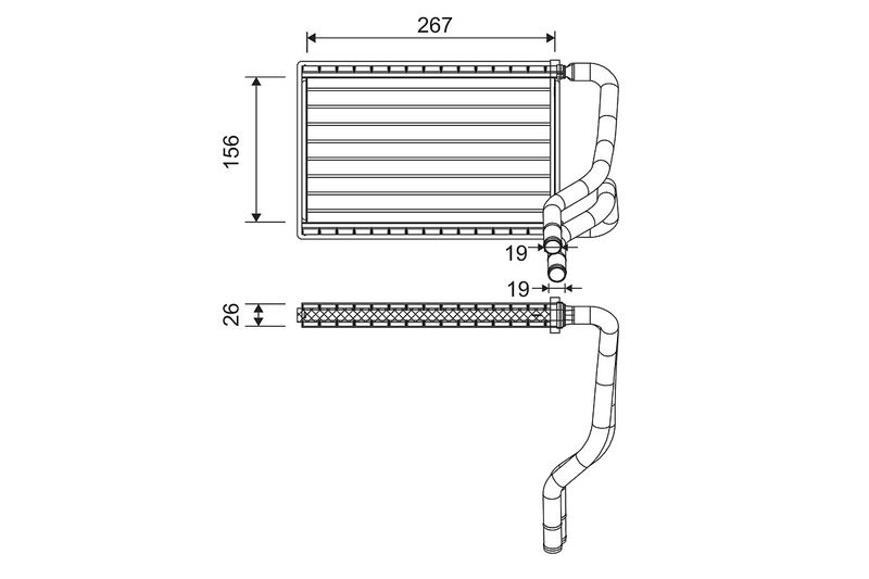 Heat Exchanger, interior heating VALEO 811568