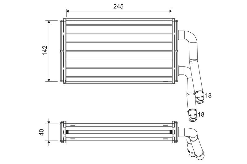 Heat Exchanger, interior heating VALEO 811599