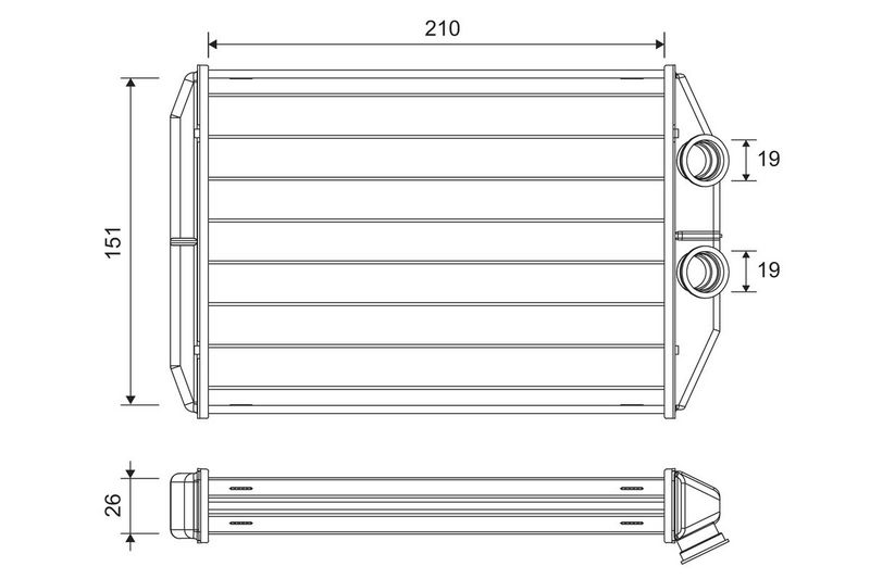 Heat Exchanger, interior heating VALEO 811624