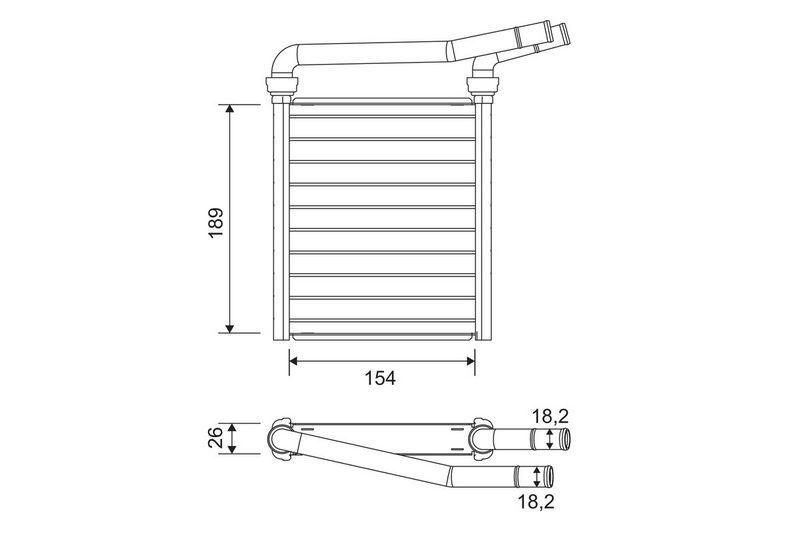 Heat Exchanger, interior heating VALEO 811626